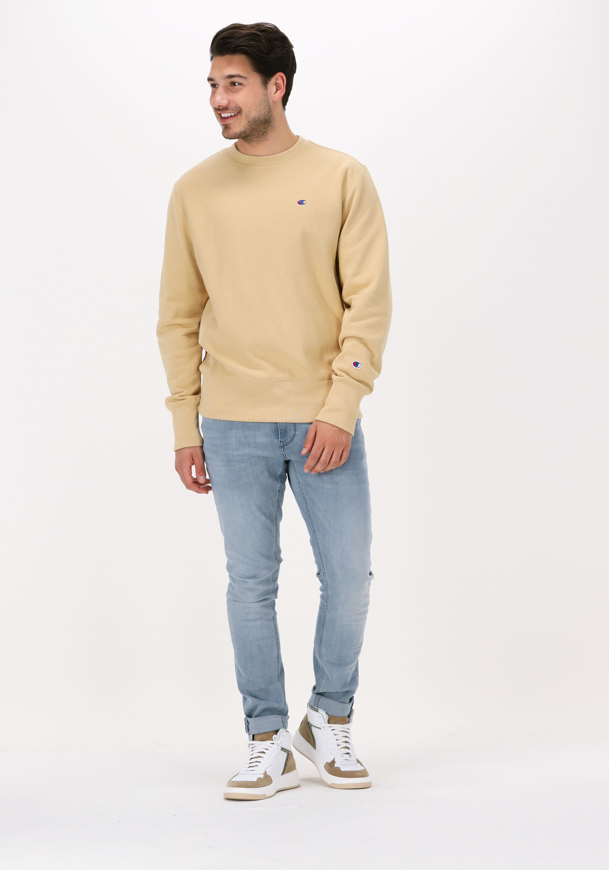 Gele CHAMPION Sweater CREWNECK SWEATSHIRT Omoda
