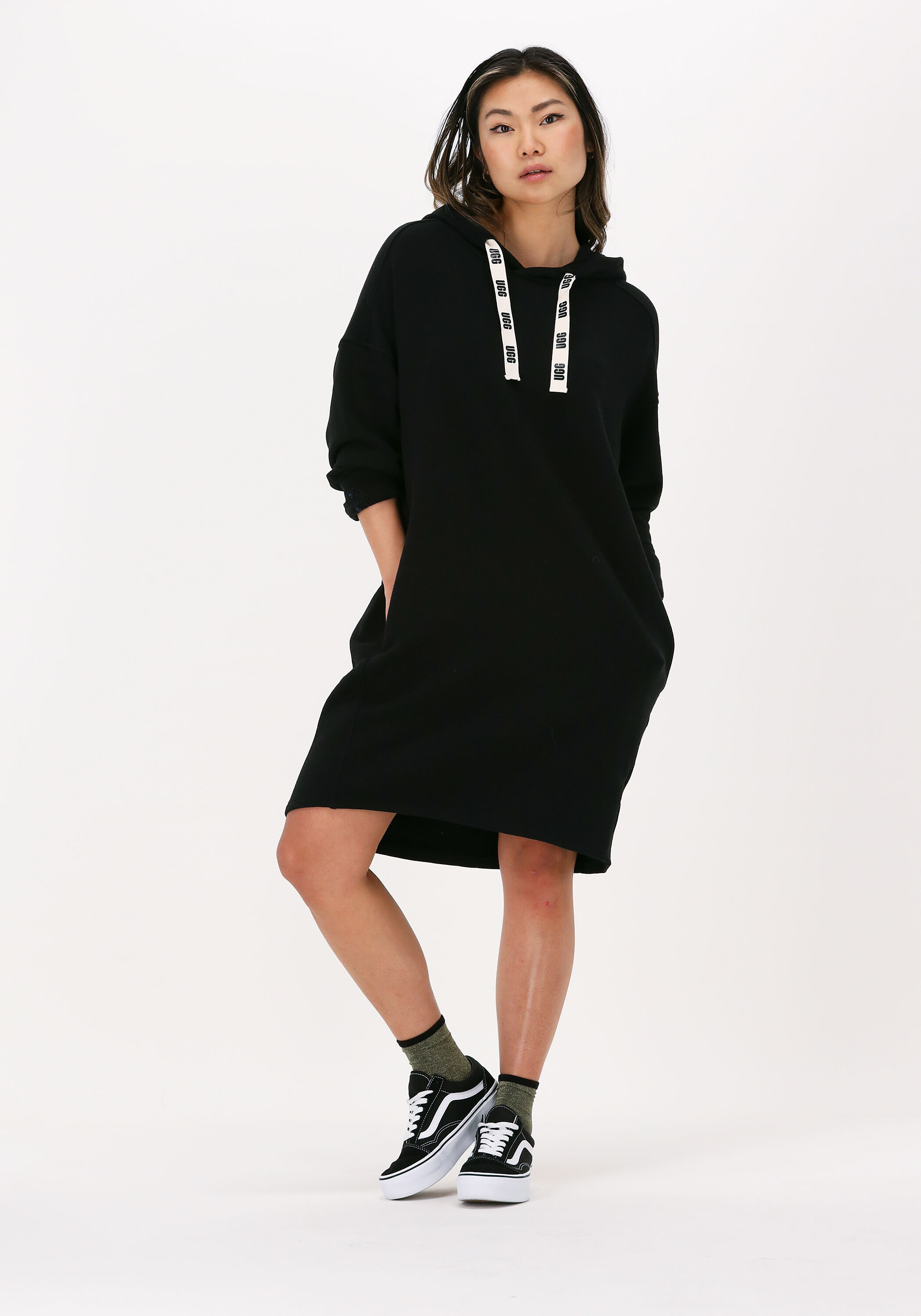Black top hoodie dress