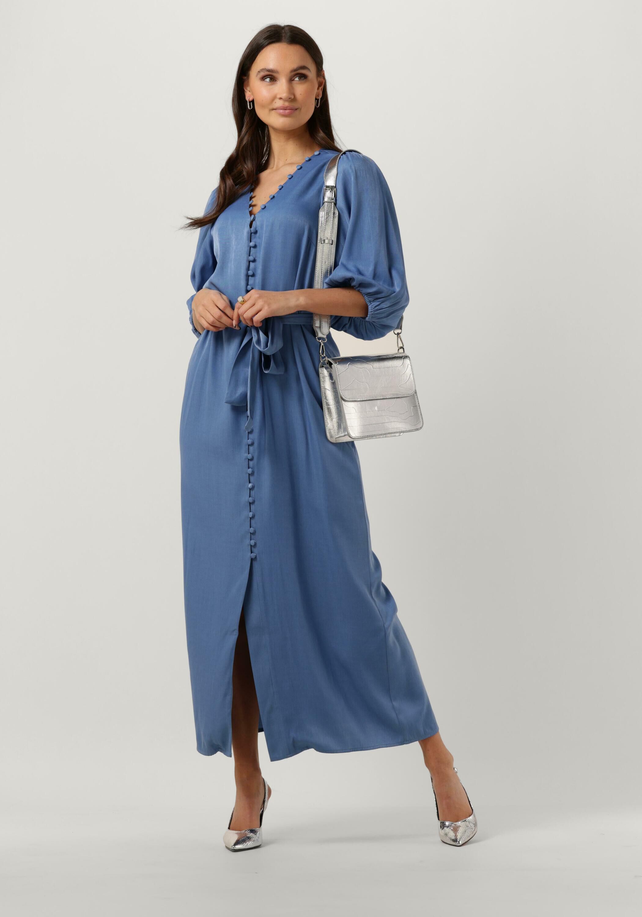 Marine Blauwe Losse Zomerse Feestelijke Maxi Jurk main image 1