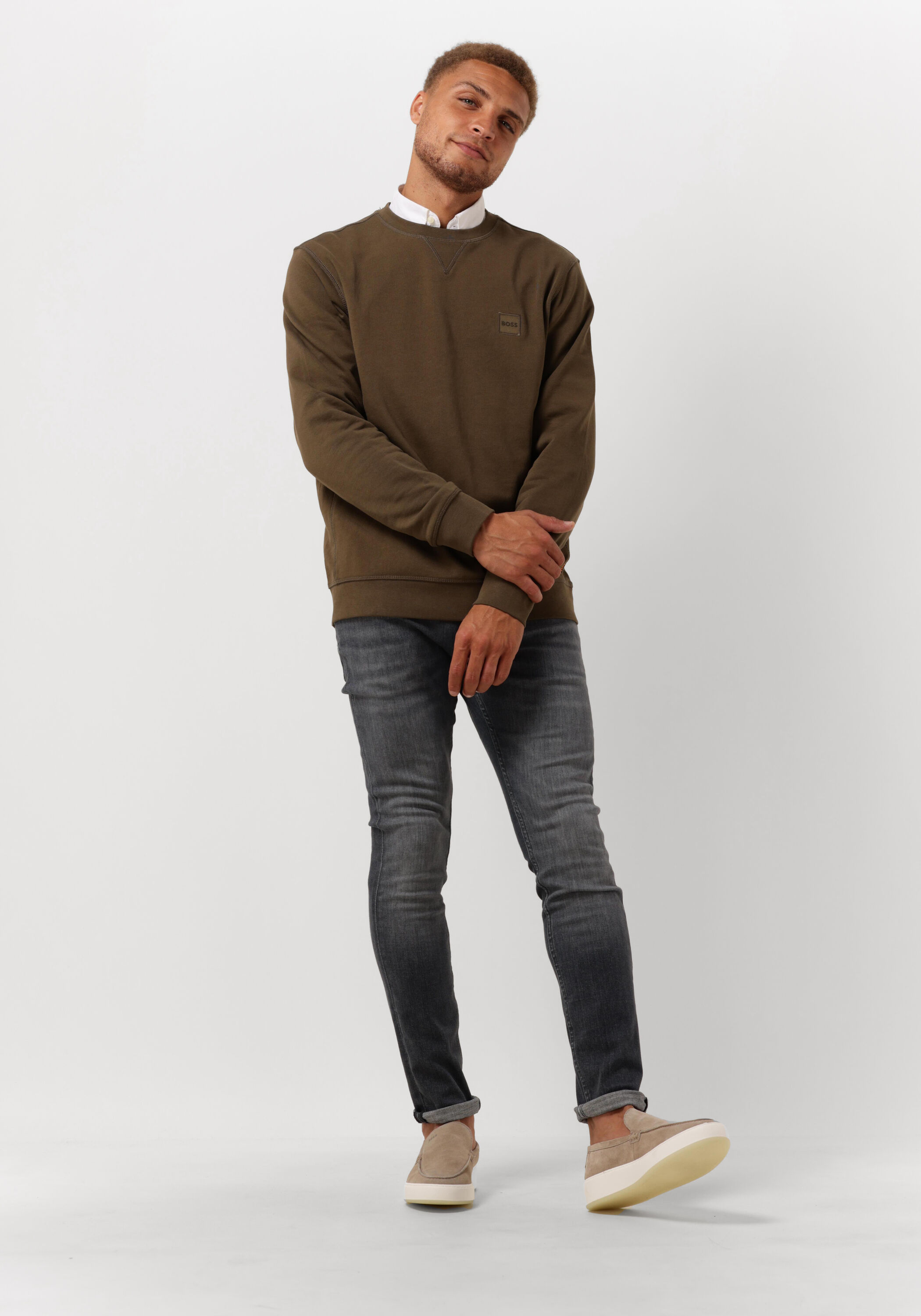 Boss Orange Sweater Westart Navy Sweaters | Gratis bezorging