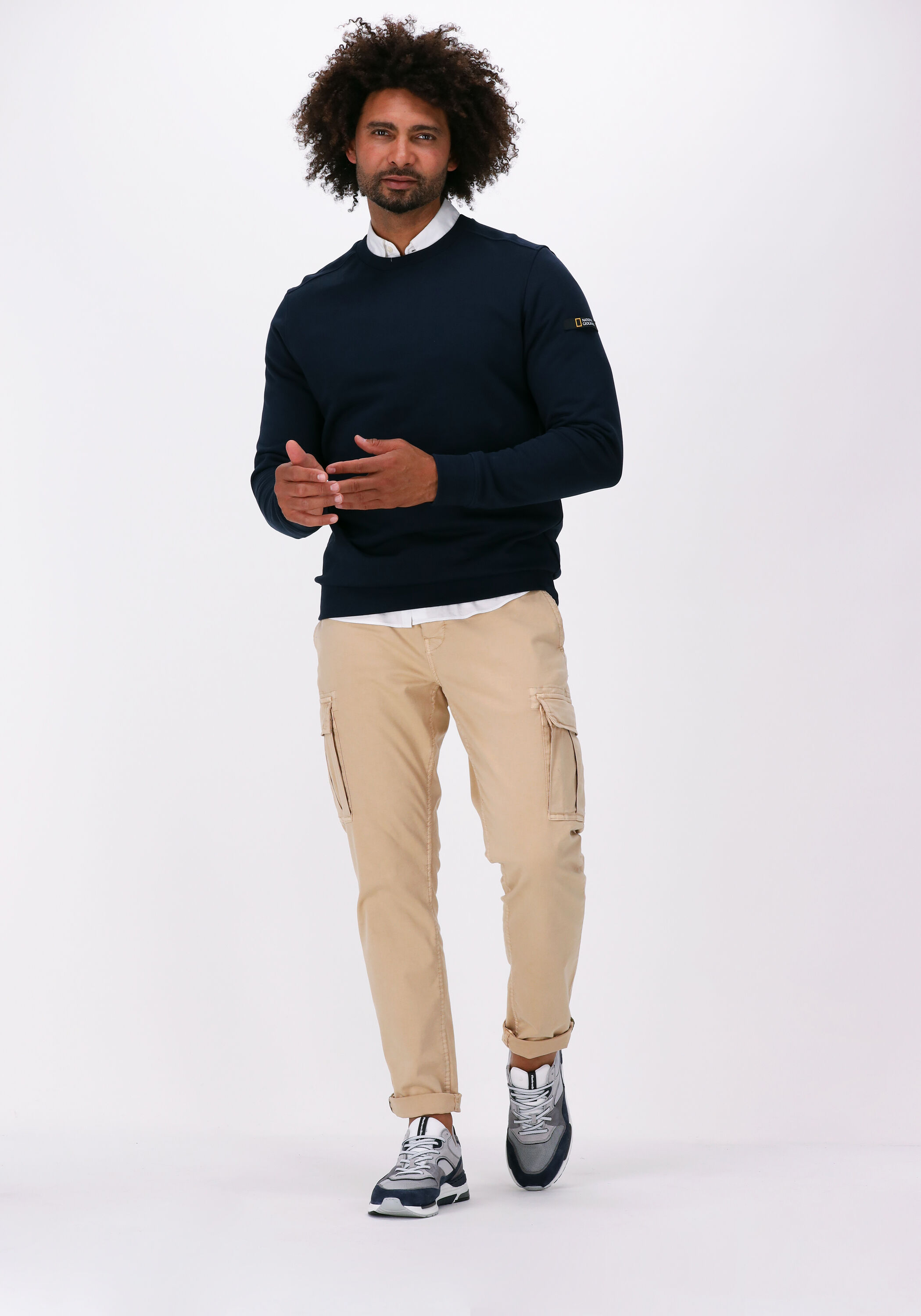 Scotch & Soda Essentials Stuart Chino voor heren, slim fit, organisch katoen, stretch, Field Green 4876, 31W / 30L