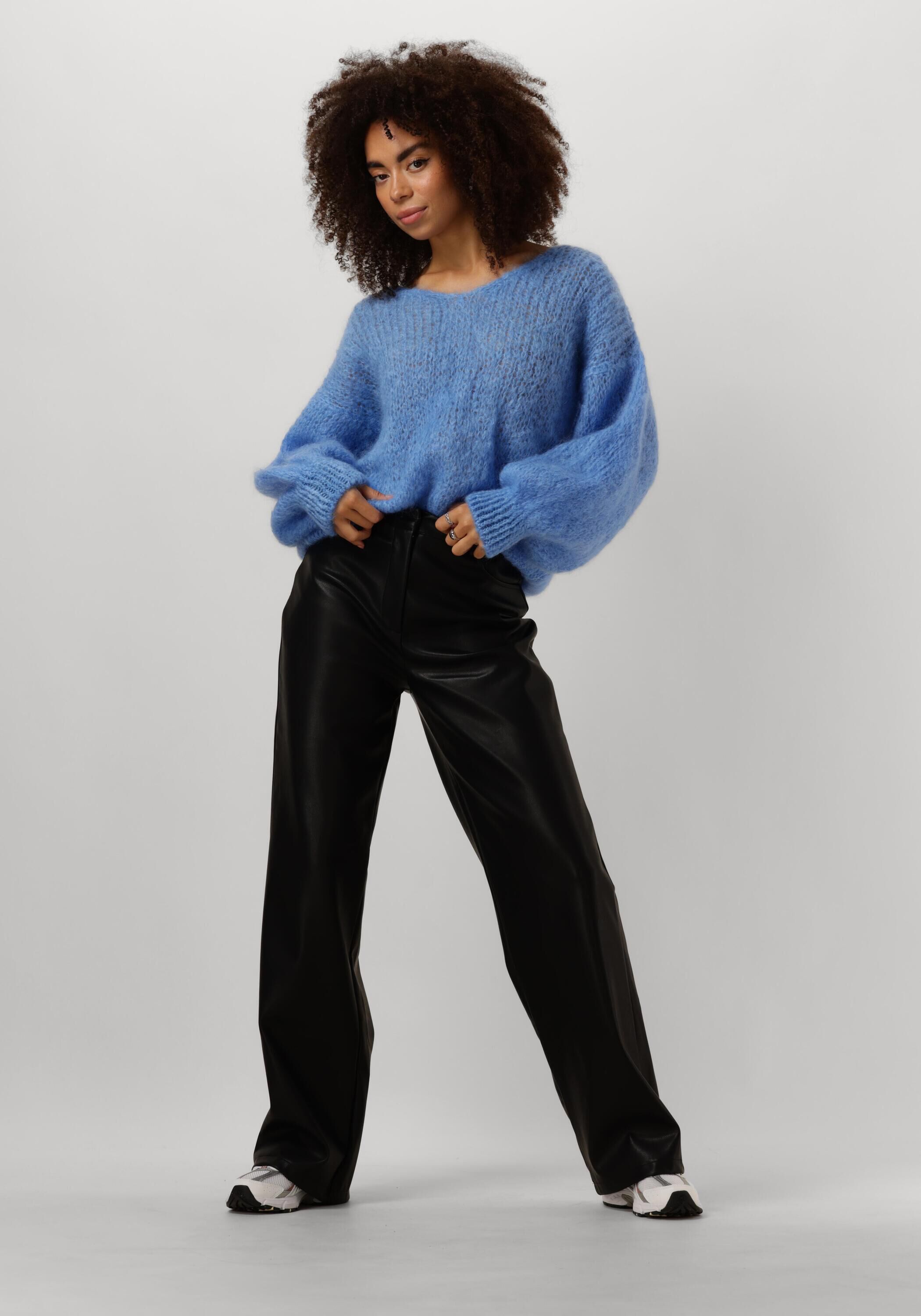 Blauwe AMERICAN DREAMS Trui MILANA LS MOHAIR KNIT | Omoda
