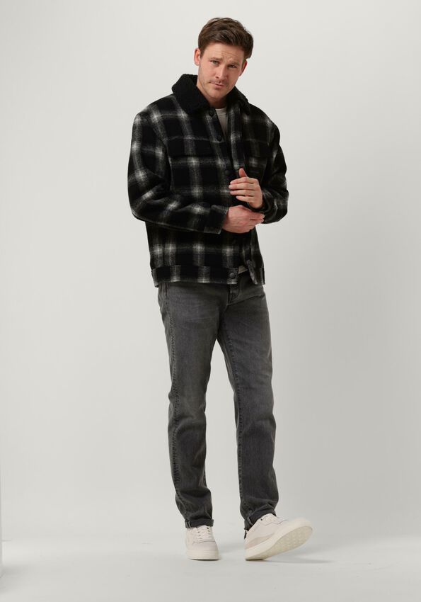 Zwarte CALVIN KLEIN Jack CHECK SHERPA TRUCKER JACKET | Omoda