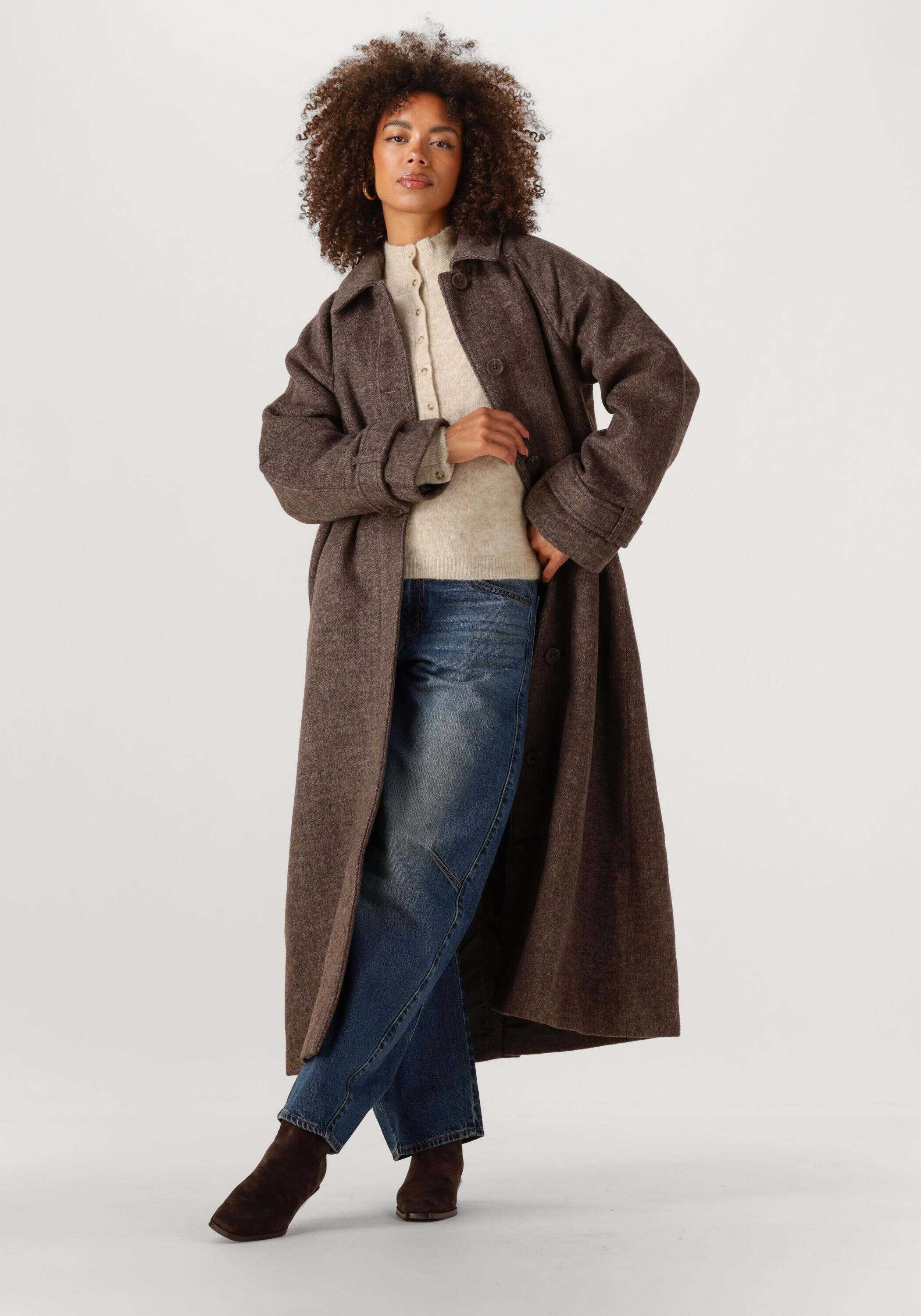 Bruine ENVII Mantel ENSENECA WOOL JACKET 7276 | Omoda