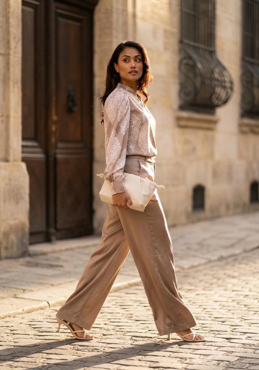 Taupe NEO NOIR Blouses ROSSLYN PAISLEY DROP BLOUSE | Omoda