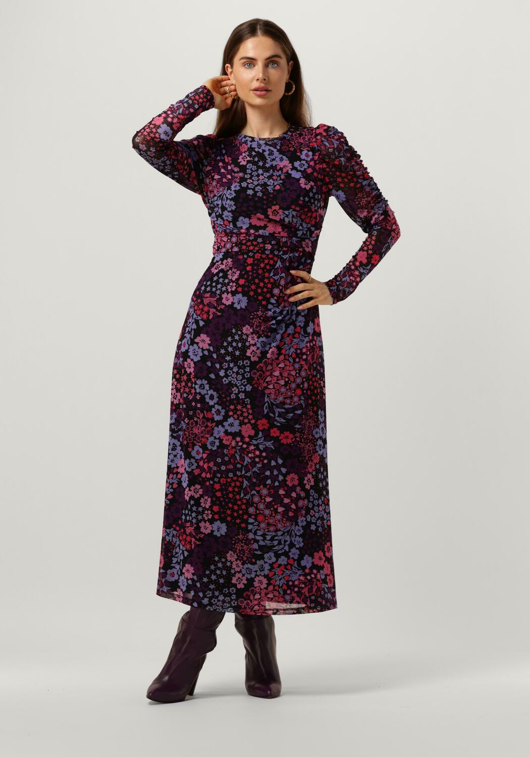 Paarse FABIENNE CHAPOT Midi jurk BELLA DRESS | Omoda