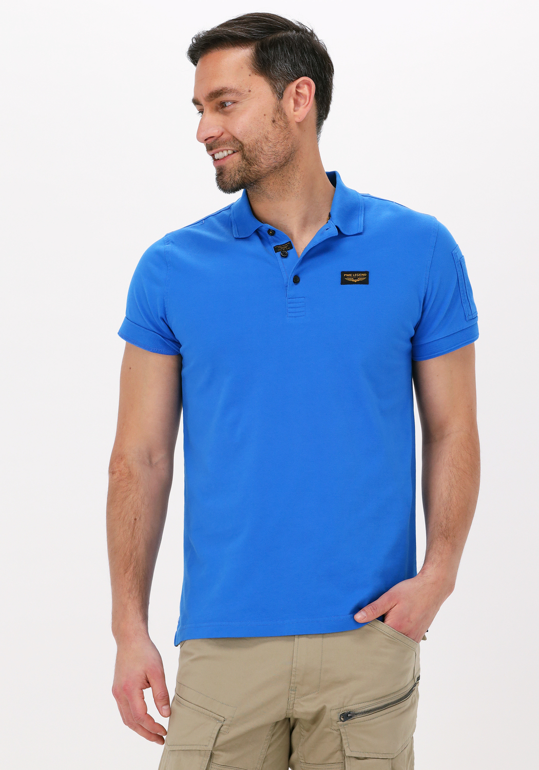 PME-Legend Polo KM PPSS212864 | Blauw | Mode Castelijn