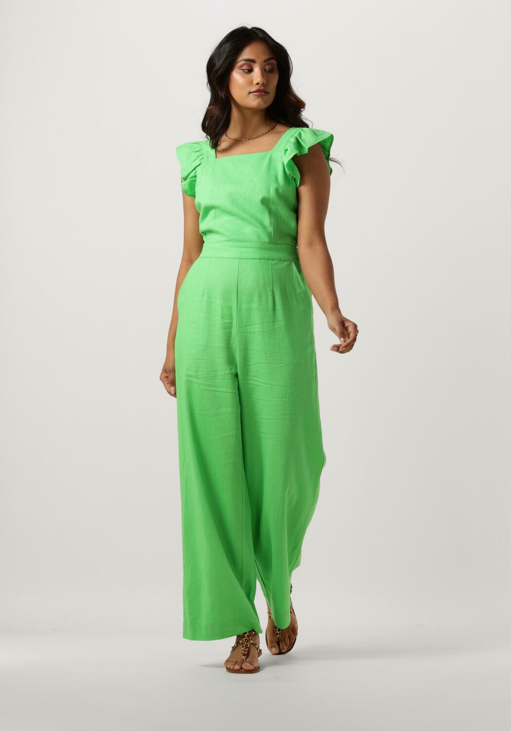 Groene Y.A.S. Jumpsuit YASSUMMER SS ANKLE JUMPSUIT Omoda