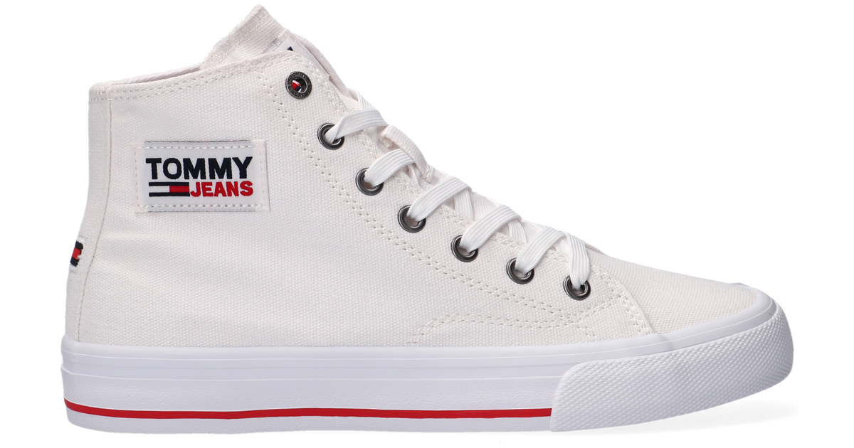 Tommy Hilfiger Sneakers in wit voor Heren, Maat 40. Retro Tennis Cupsole  Leather - Schoenen.nl