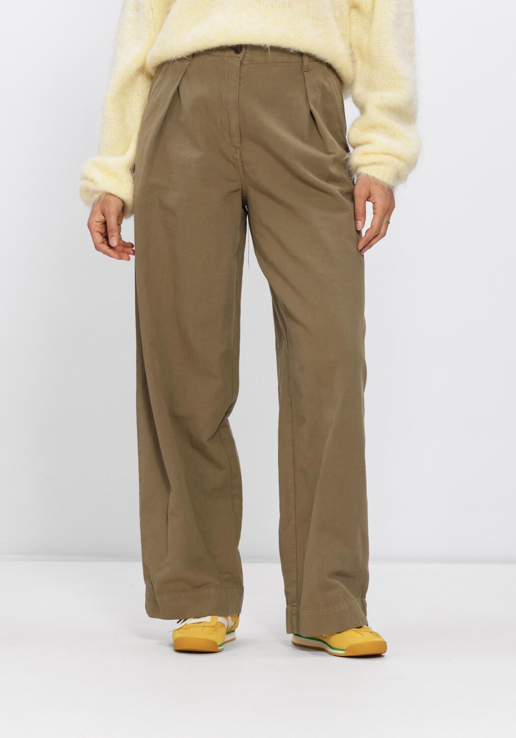 Khaki AMERICAN VINTAGE Wijde broek NAMAZ | Omoda