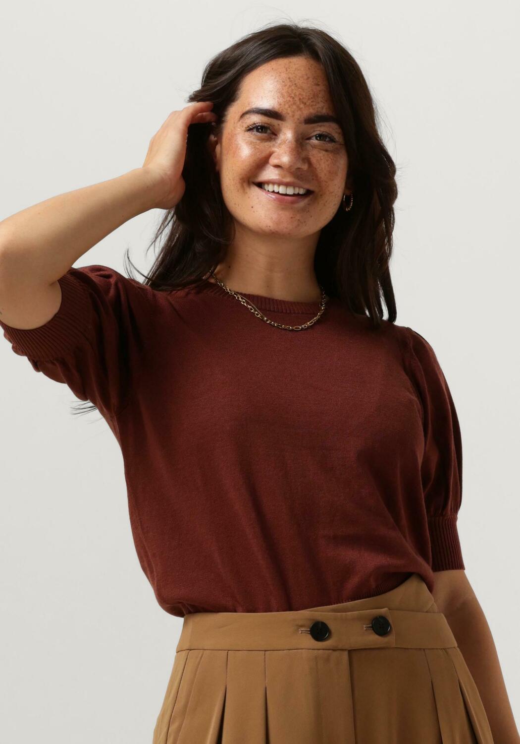 Donkergroene MINUS Top LIVA KNIT TEE