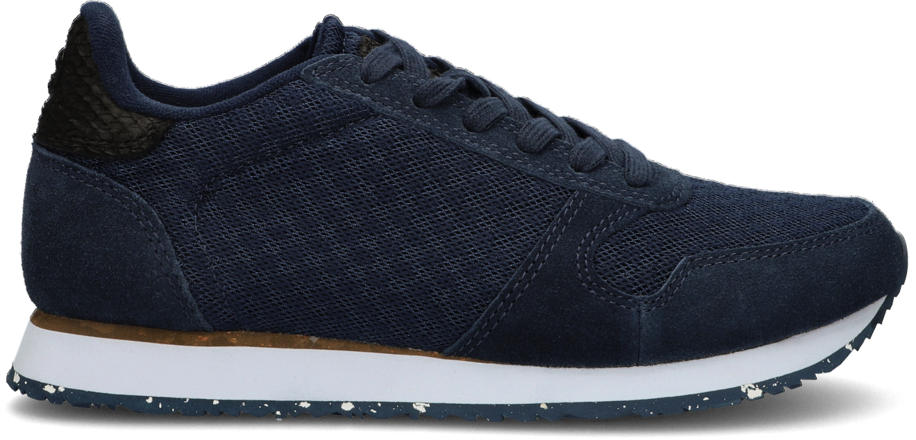 Blauwe WODEN YDUN SUEDE MESH II Lage sneaker | Omoda