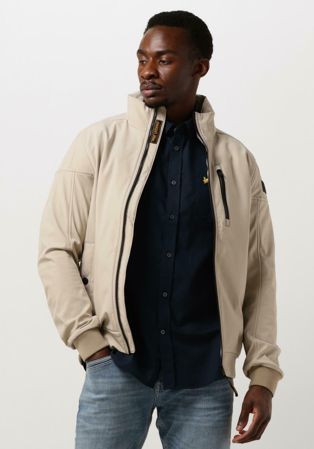 Beige PME LEGEND Jack BOMBER JACKET SKYGLIDER SOFTSHELL | Omoda
