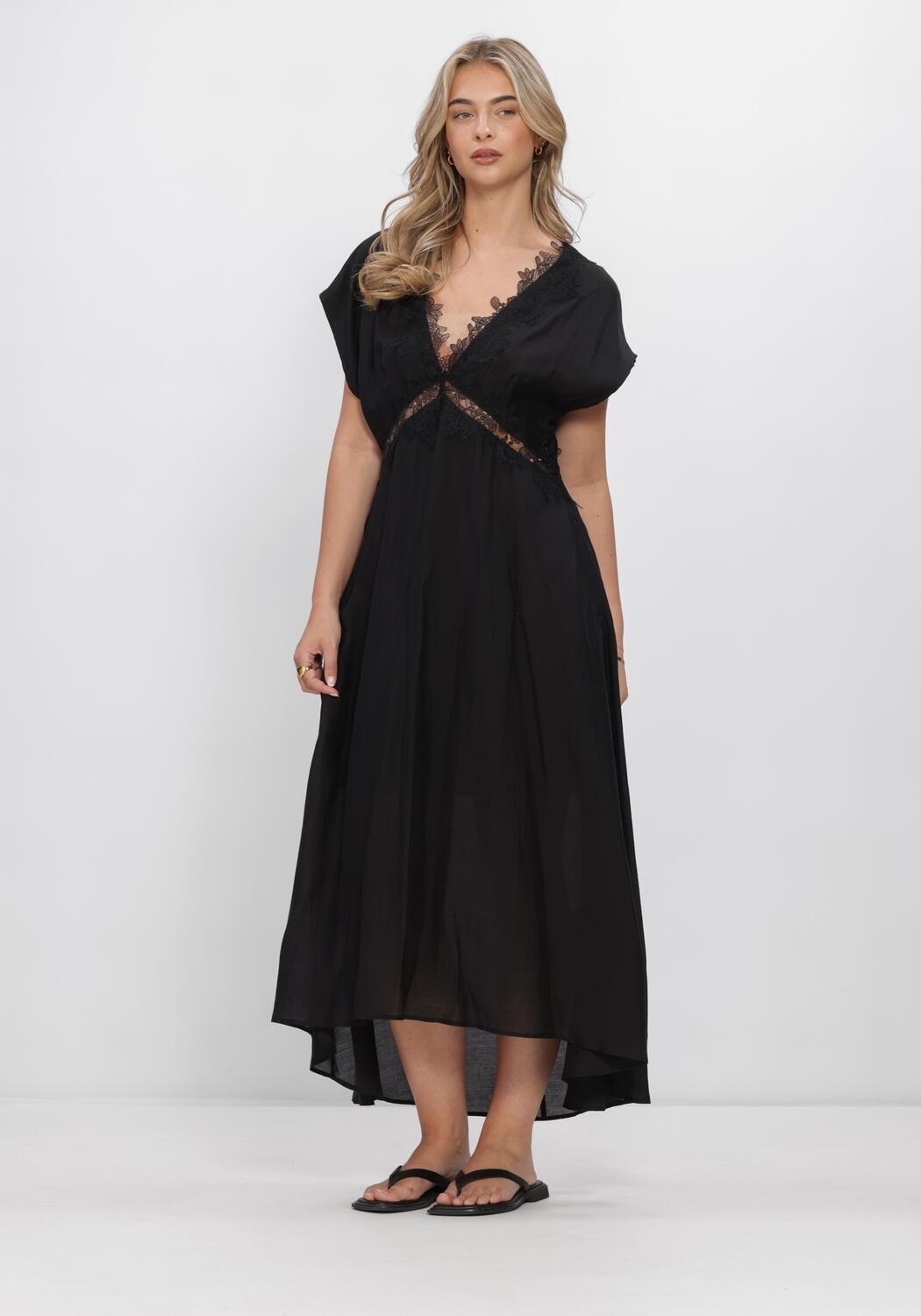 Zwarte COPENHAGEN MUSE Maxi jurk CMMOLLY-DRESS 207366 | Omoda