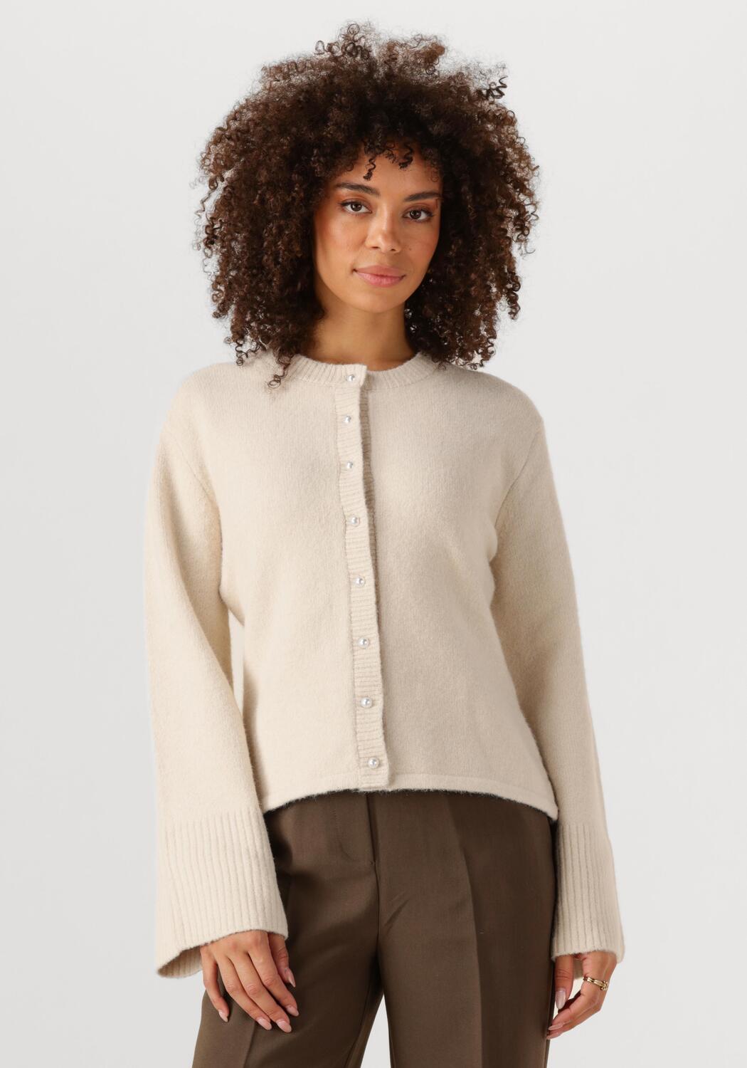 Ecru NEO NOIR Vest MIXIE KNIT CARDIGAN | Omoda