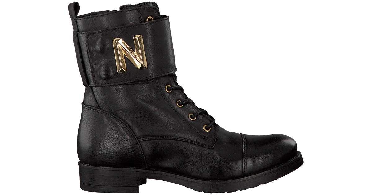 Zwarte NIKKIE Veterboots DAKOTA BOOT | Omoda Zwarte NIKKIE Veterboots DAKOTA BOOT | Omoda