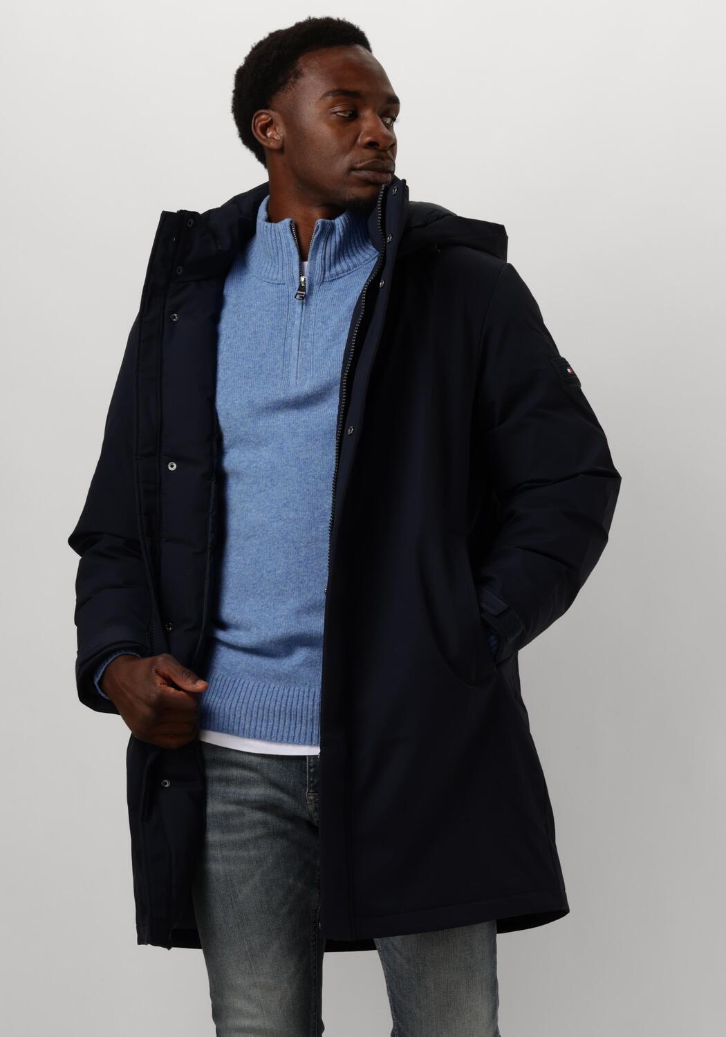 Donkerblauwe TOMMY HILFIGER Parka's TECH PADDED PARKA | Omoda