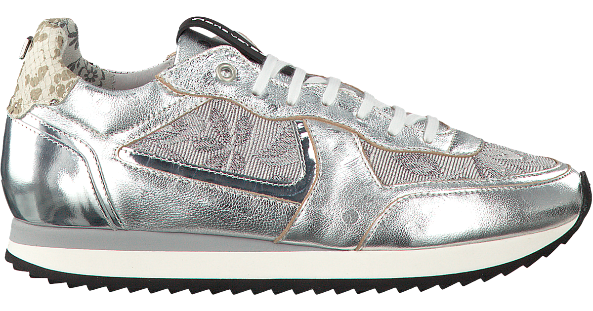 Zilver Opdruk Effect Floris van Bommel Sneaker | 85235/03