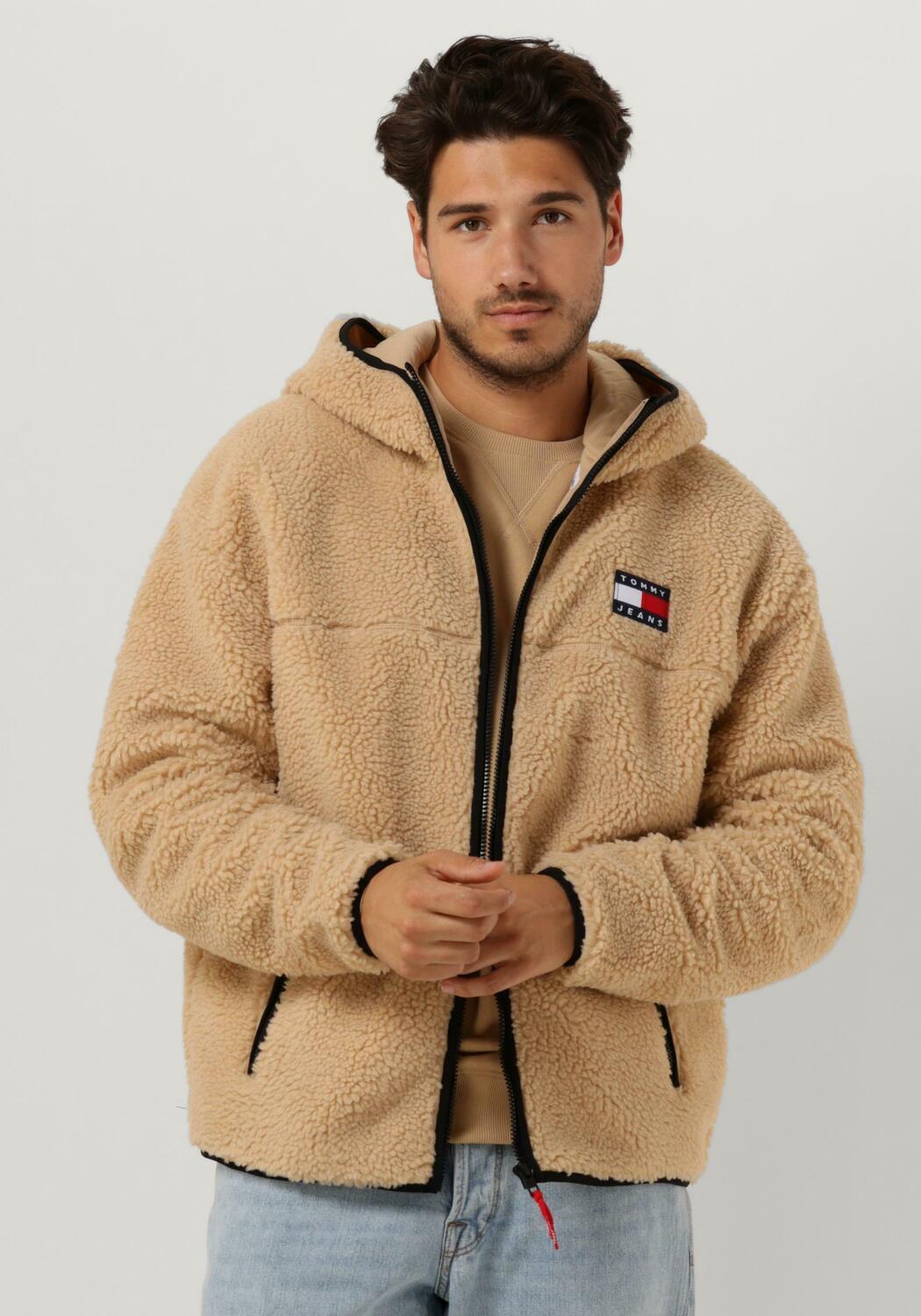 tommy jeans kapuzensweatjacke tjm sherpa zip thru hoodie