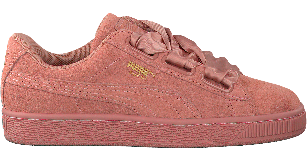 puma suede heart satin rose