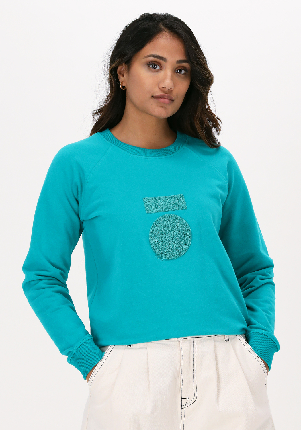 Blauwe 10DAYS Sweater SWEATER TERRY | Omoda