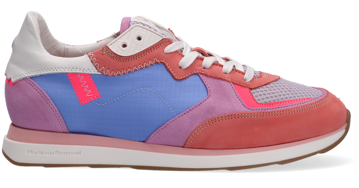 Floris van Bommel 85261/02 sneaker rood metallic suede - Alleen bij Pa
