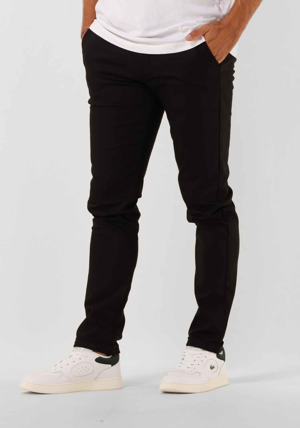 Zwarte CAST IRON Chino RISER CHINO RISER STRETCH | Omoda