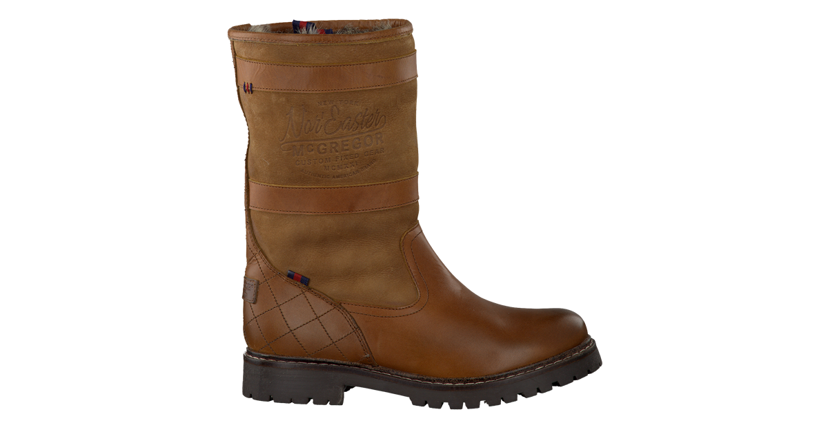 cognac MCGREGOR Lange laarzen BOLD | Omoda