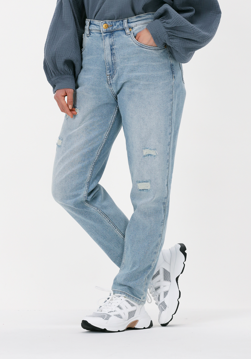 troosten glas Trechter webspin Blauwe CIRCLE OF TRUST Straight leg jeans SCOTTIE DNM | Omoda