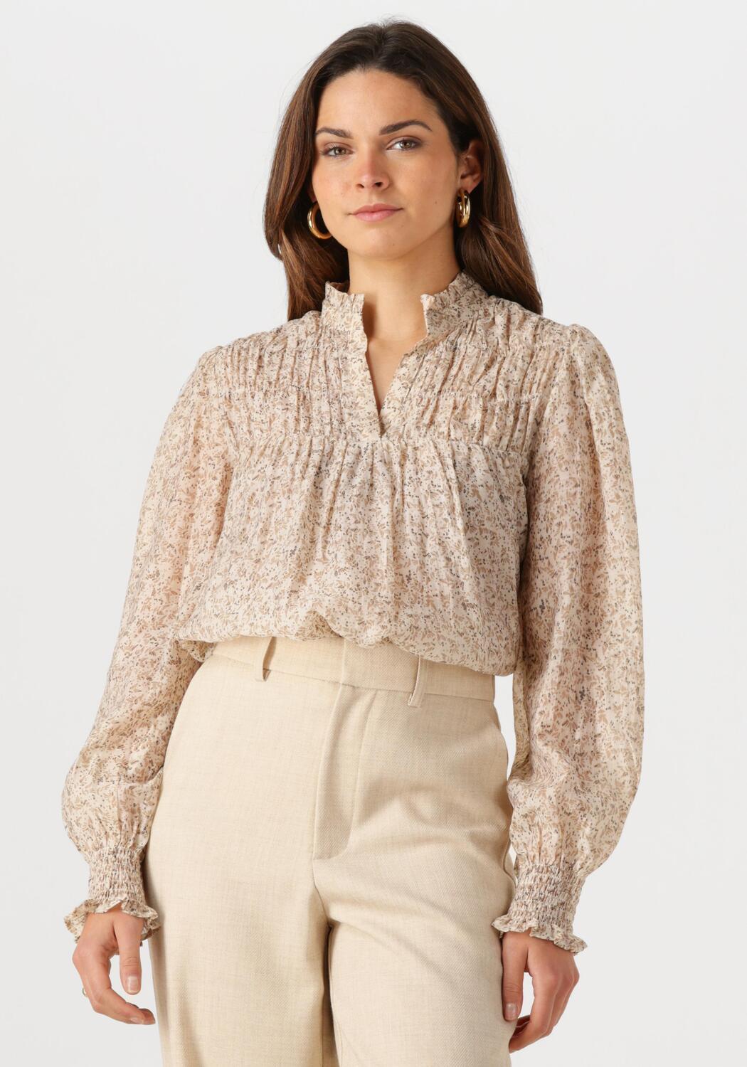 Samos Flower Blouse Ecru