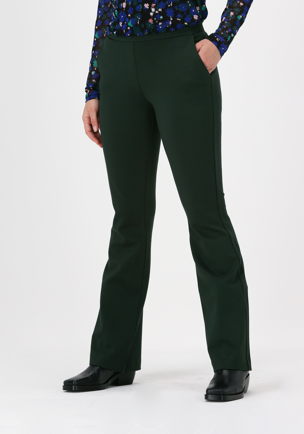 Shop Groene Bad Feeling Flared Broek | Elise Store - Elise Store