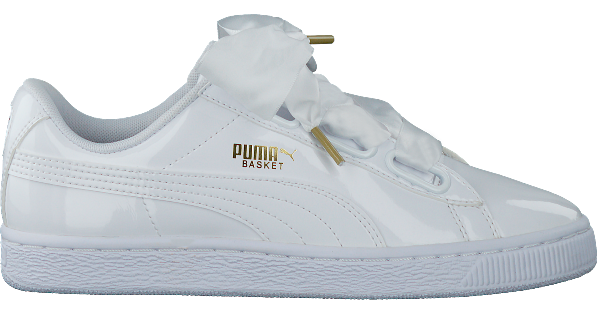 Witte PUMA Sneakers BASKET HEART PATENT - Omoda Witte PUMA Sneakers BASKET HEART PATENT - Omoda
