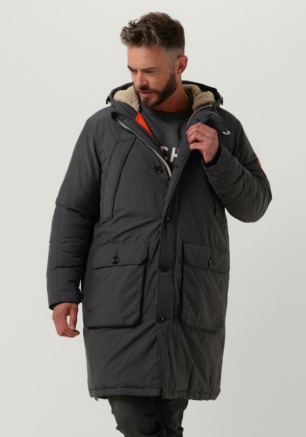 blauwe scotch soda parka's heavy weight padded parka Omoda