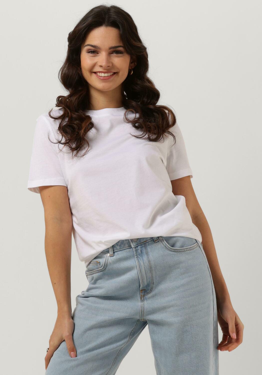 T-Shirt Donna SELECTED FEMME – Modello Sfmy Perfect SS Tee-Box Cut-Mu, Puro Cotone, Vestibilità Comoda