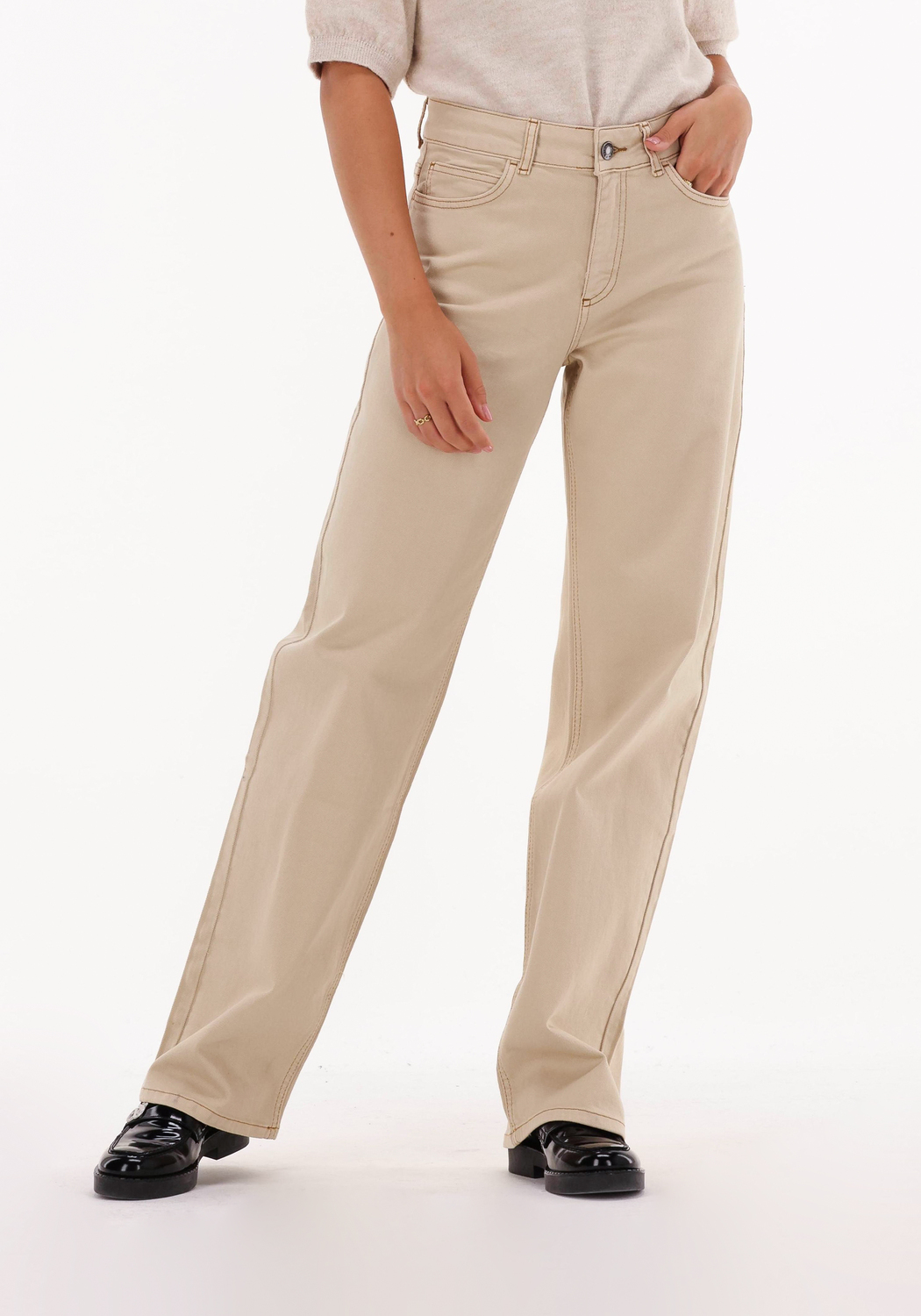 Beige MODSTRÖM Straight leg jeans ELTON JEANS | Omoda