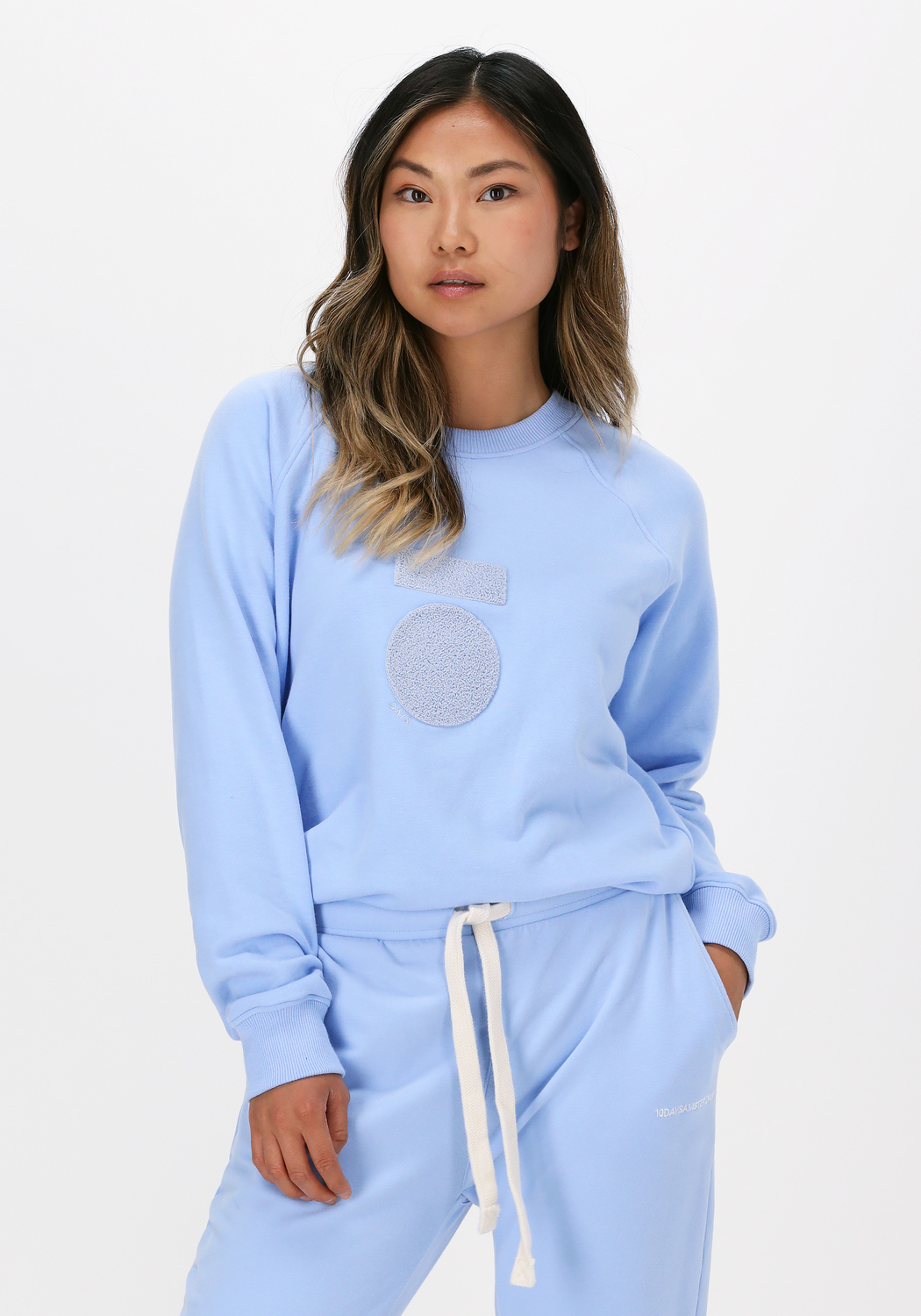 Blauwe 10DAYS Sweater SWEATER TERRY | Omoda