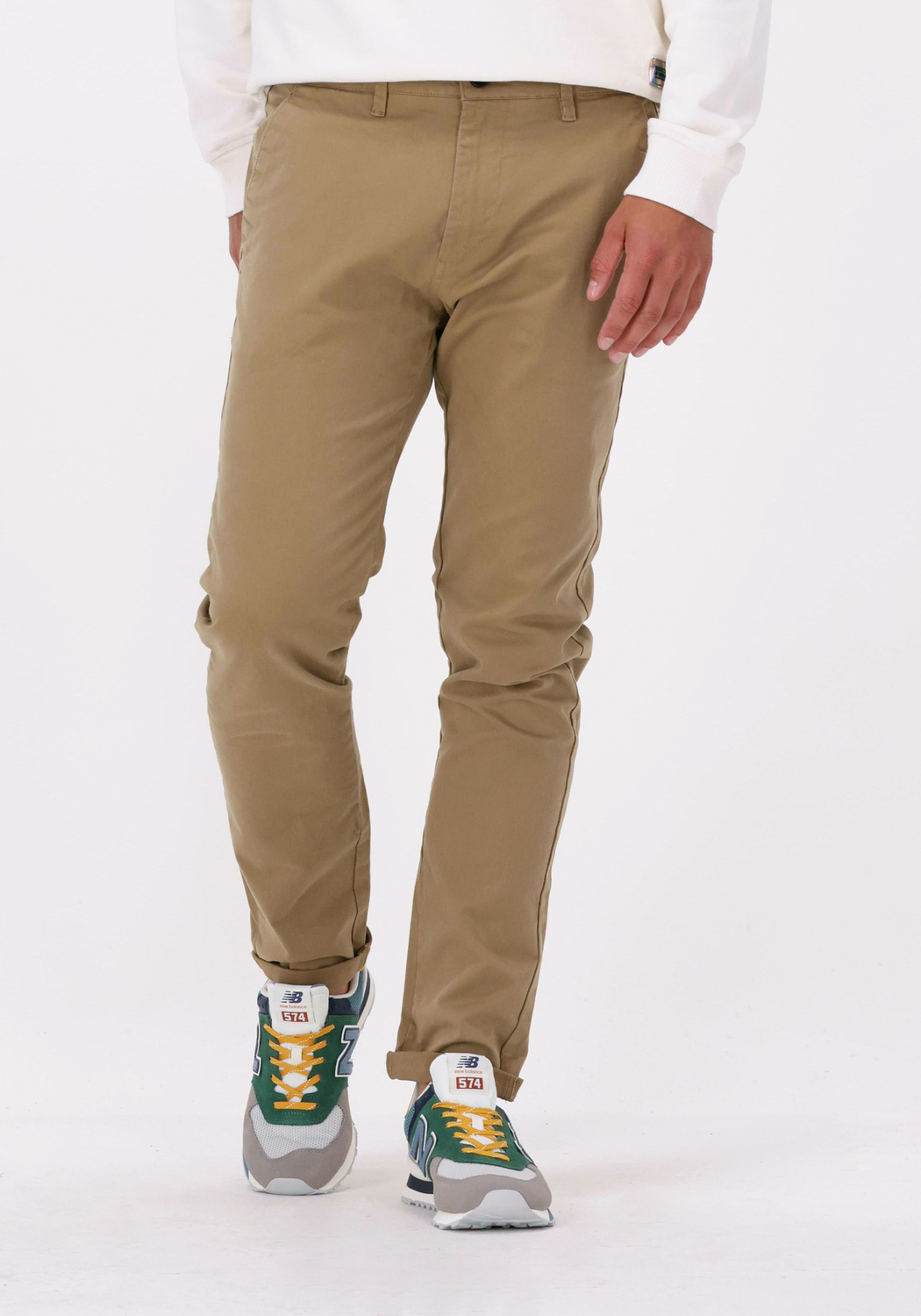 Khaki DSTREZZED Chino CHARLIE CHINO PANTS STRETCH TWILL Omoda