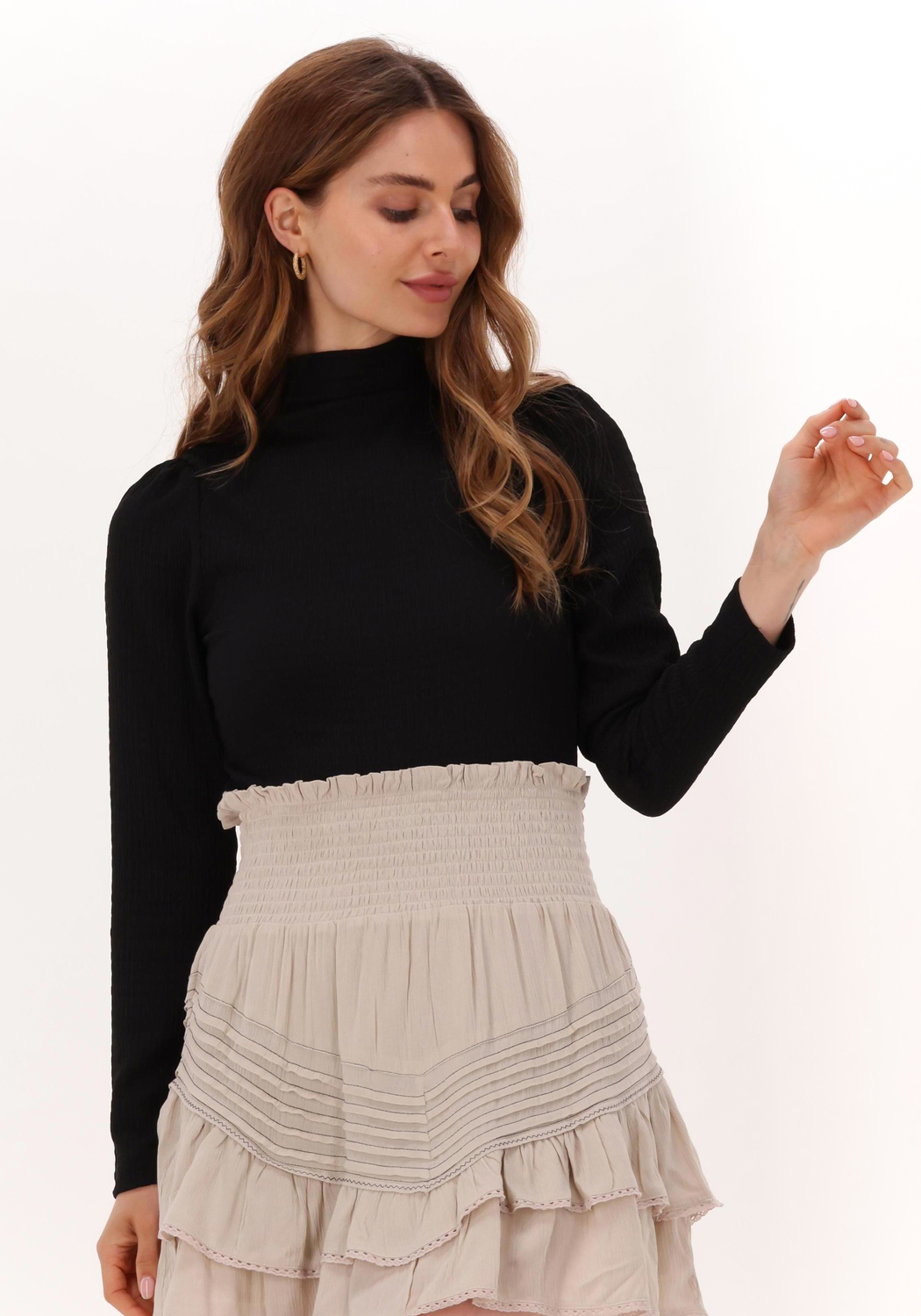 Zwarte SELECTED FEMME Top BEA LS TOP B Omoda