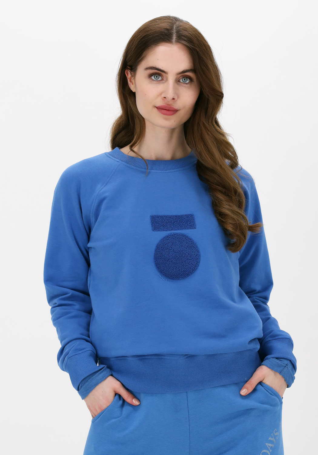 Blauwe 10DAYS Sweater SWEATER TERRY | Omoda