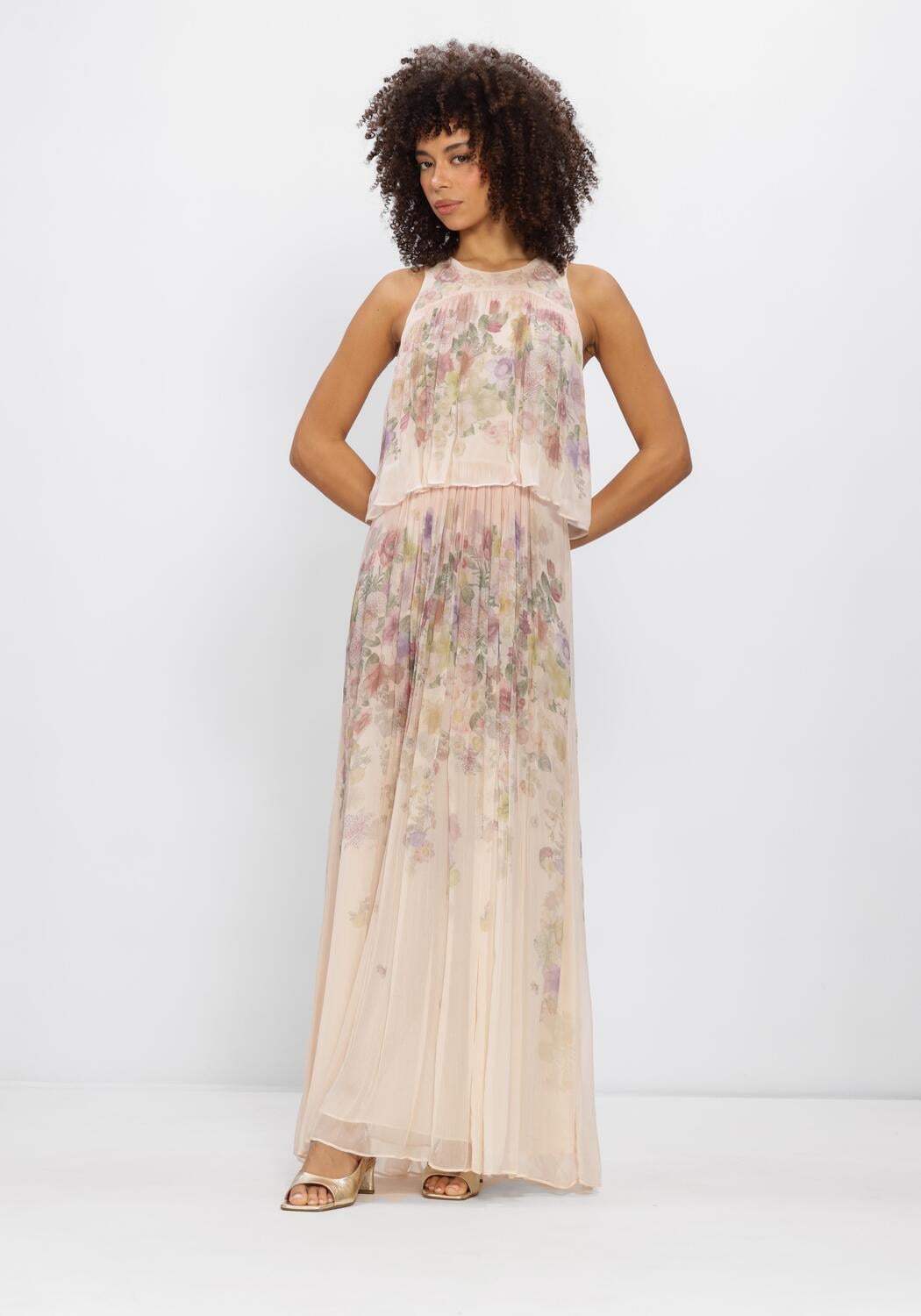 Lichtroze TWINSET MILANO Maxi jurk 261TT2560 | Omoda