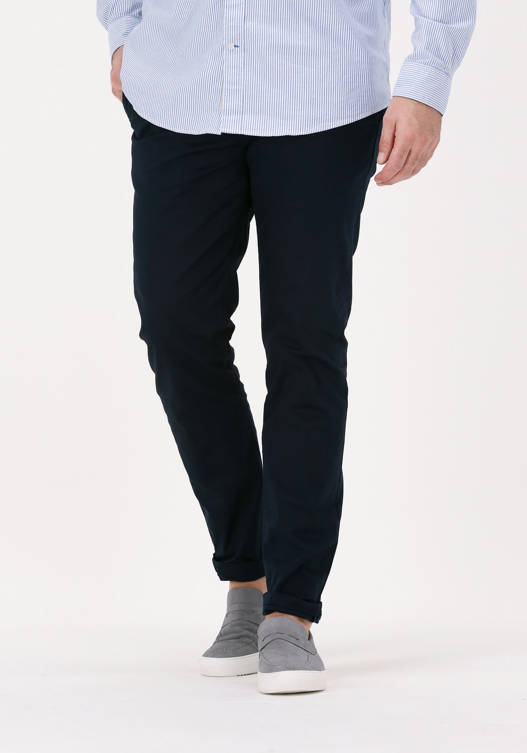 Donkerblauwe SCOTCH & SODA Chino STUART REGULAR SLIM-FIT | Omoda