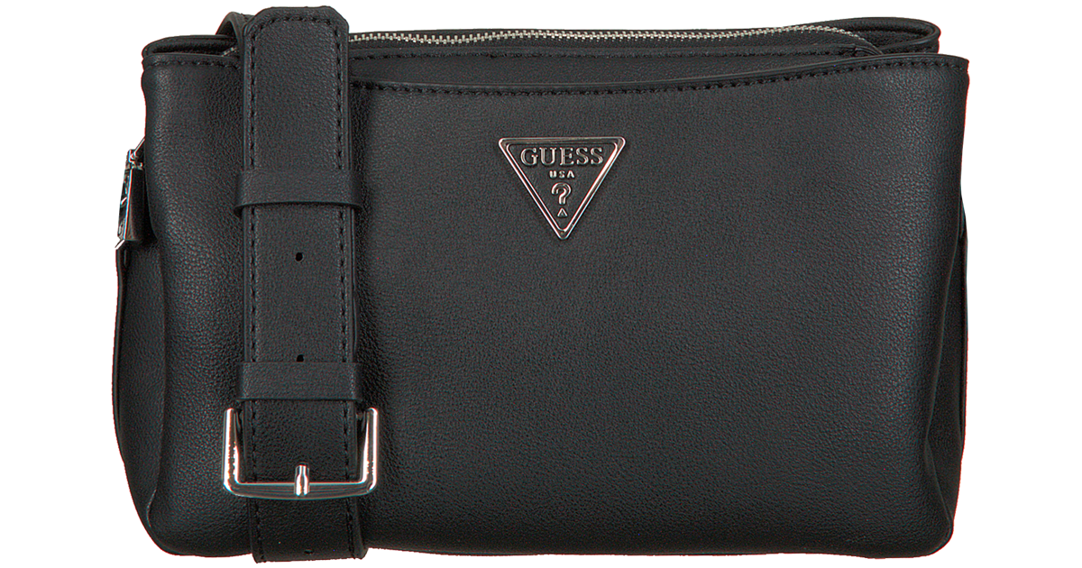 Zwarte GUESS Schoudertas AMBROSE CROSSBODY TOP ZIP Omoda