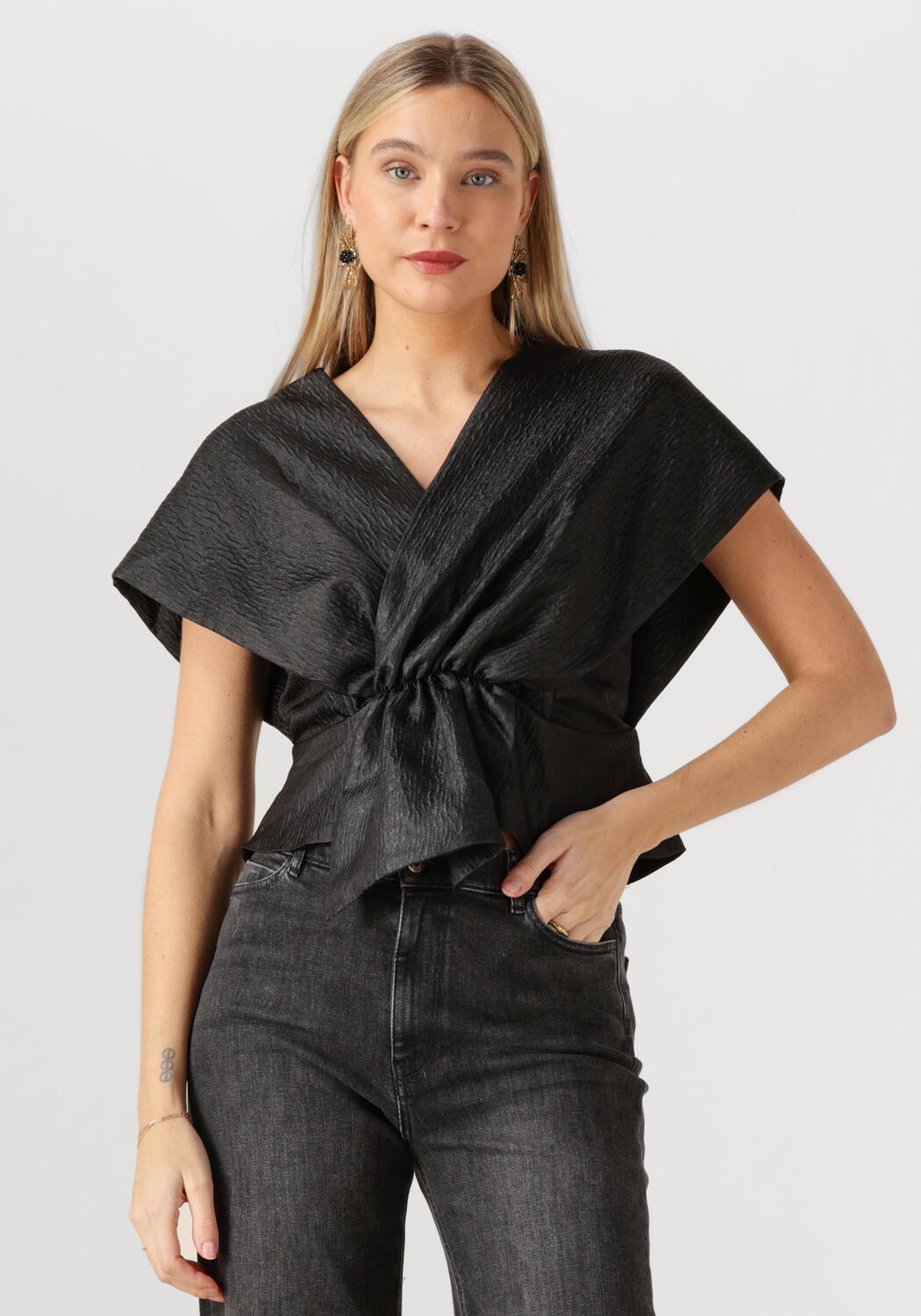 Zwarte BY-BAR Top SIMONE BUBBLE TOP | Omoda