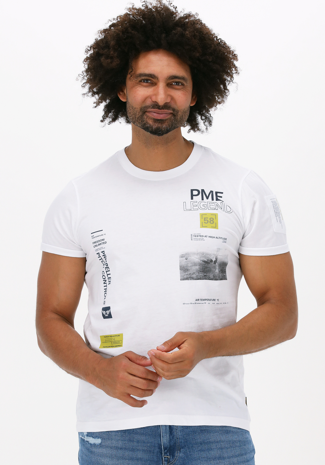Habitat meest twee Witte PME LEGEND T-shirt SHORT SLEEVE R-NECK SINGLE JERSEY | Omoda