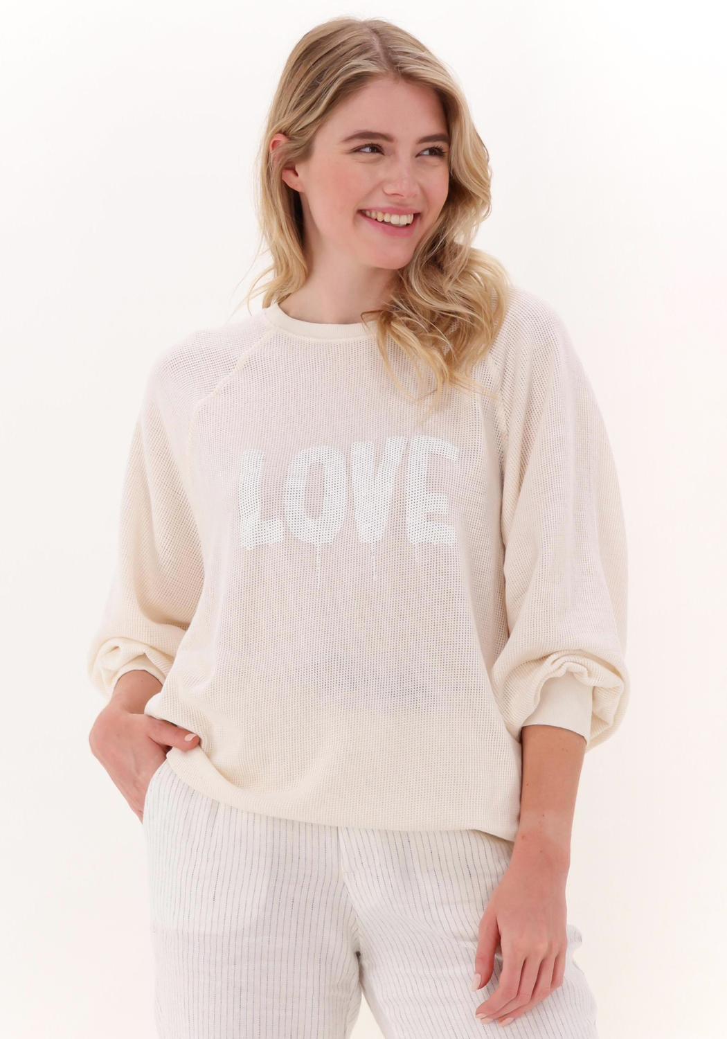 Ecru 10DAYS Sweater SQUARE MESH SWEATER | Omoda