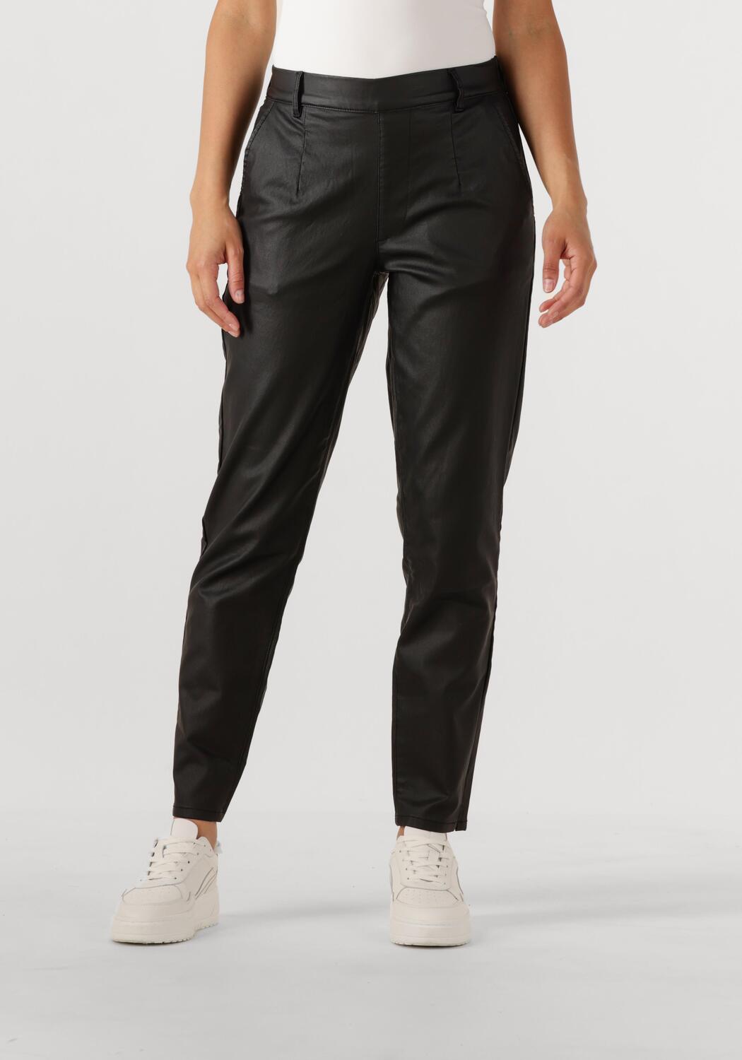 Object Objbelle Women's Lisa Coated Noos Pant, Black