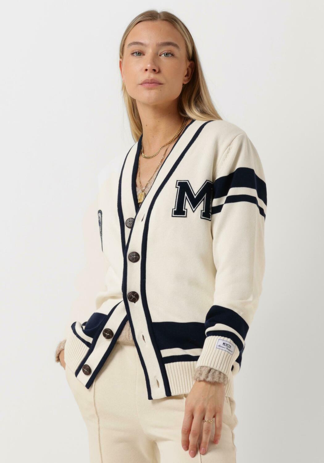 Ecru MERCER AMSTERDAM Vest THE MERCER MONOGRAM CARDIGAN Omoda