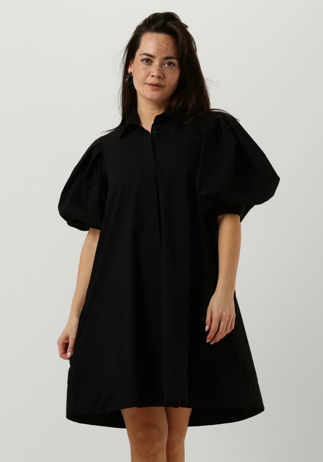 Zwarte EST'SEVEN Mini jurk EST’POPLIN DRESS VIN | Omoda