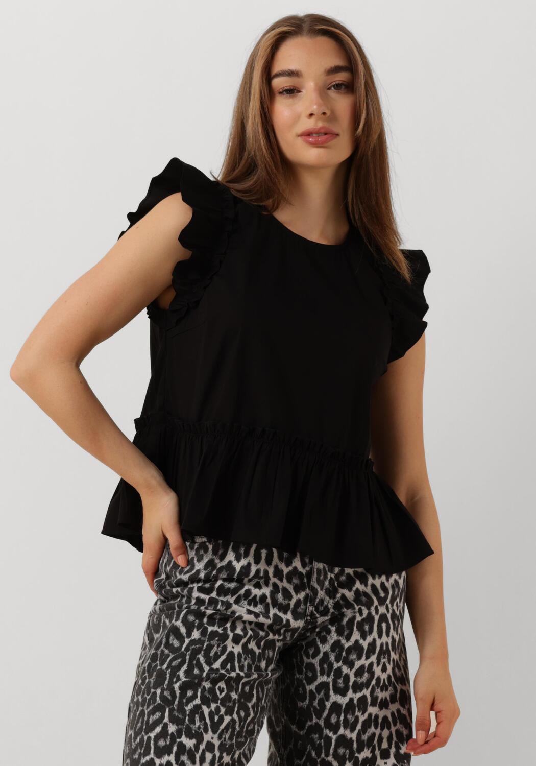 Co´Couture Top - Reggiecc Frill Top Pale Blue