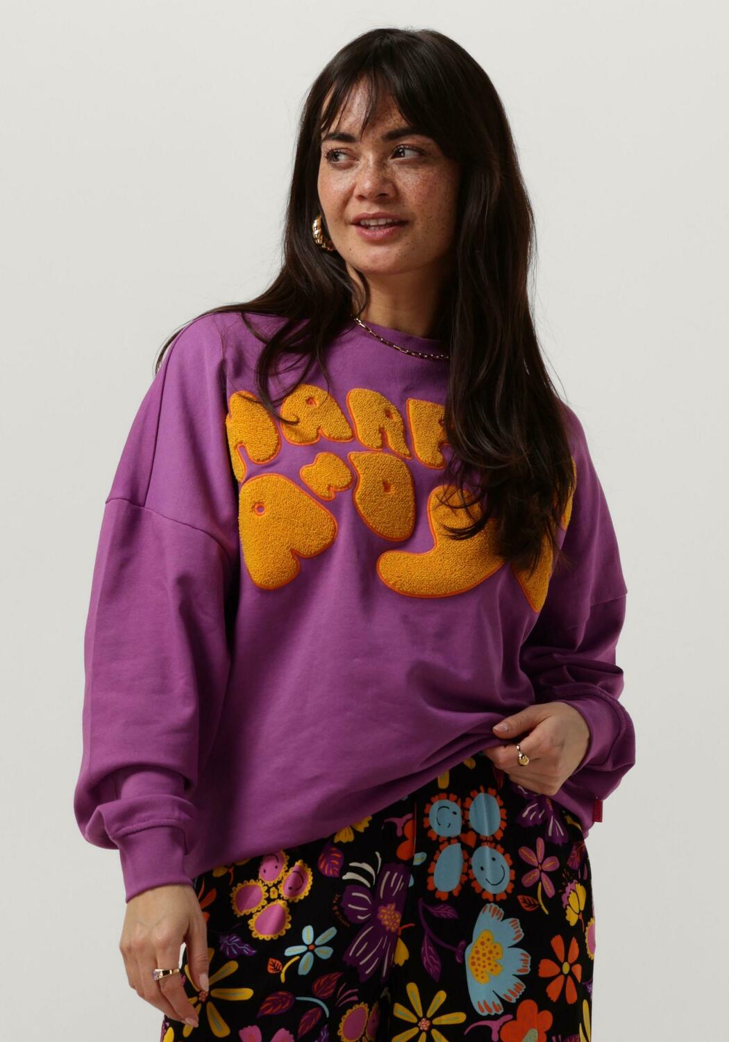 Paarse HARPER YVE Sweater LOGO-SW Omoda